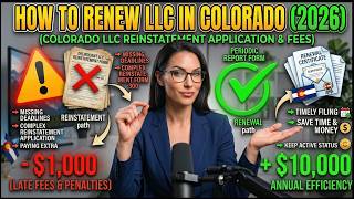 How To Renew LLC in Colorado (2026) Colorado LLC Reinstatement Application & Fees