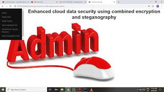 Enhanced Cloud Data Security using Combined Encryption and Steganography - PYTHON