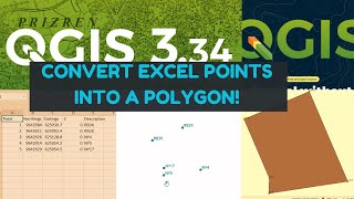 How to Convert Excel Points to a Polygon in QGIS!