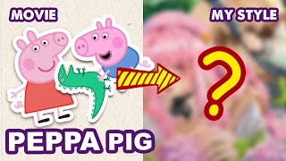 [Engsub] How To Draw PEPPA PIG | Semi Realistic Style | Huta Chan