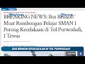 detik detik kecelakaan maut bus brimob di tol purwodadi akibat menabrak tiang 1 orang meninggal