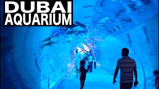 Dubai Aquarium & Underwater Zoo Complete Tour | 4k | Dubai Tourist Attraction