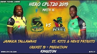 CPL19 T20 | Match 16 | Jamaica Tallawahs Vs St. Kitts & Nevis Patriots | Cricket 19
