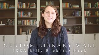 IKEA Billy Bookcase Hack: Custom Built-In Library Wall | DIY with Closed Storage & LED Lighting