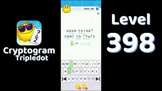 Cryptogram Tripledot Level 398 Answer | SolutionGuruji