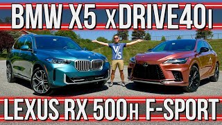 2024 BMW X5 xDrive40i Vs. 2024 Lexus RX 500h F-Sport – Sporty & Sophisticated Luxury Rivals!