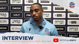 VICTOR ADEBOYEJO | Forward reacts to Port Vale victory