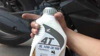 How to change oil honda beat fi step by step standard procedure