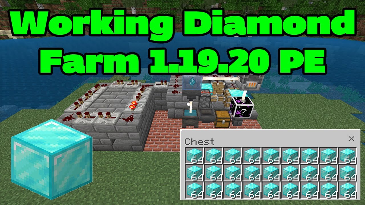 How To Create A Diamond Farm In Minecraft Bedrock 1.19 - YouTube