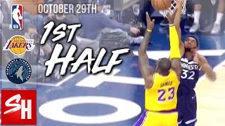Lakers vs Timberwolves 1st Half Highlights Oct 29