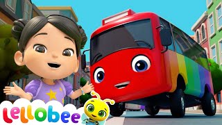 10 Little Buses | Lellobee by CoComelon | Sing Along | Nursery Rhymes and Songs for Kids