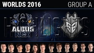 Albuz Nox Luna vs G2 Esports Highlights ( S6 World Championship 2016 - Group A - Day 4 )