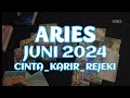 ZODIAK ARIES JUNI 2024♉ADA KABAR PESAN PENTING CINTA KARIR REJEKI❗ RAMALAN TAROT#tarot#ramalan