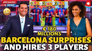 🚨URGENT! BARCELONA SURPRISES AND HIRES 3 PLAYERS AT ONCE! INCREDIBLE! BARCELONA NEWS TODAY!