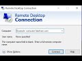 How to activate the local computer microphone in Remote Desktop Connection.