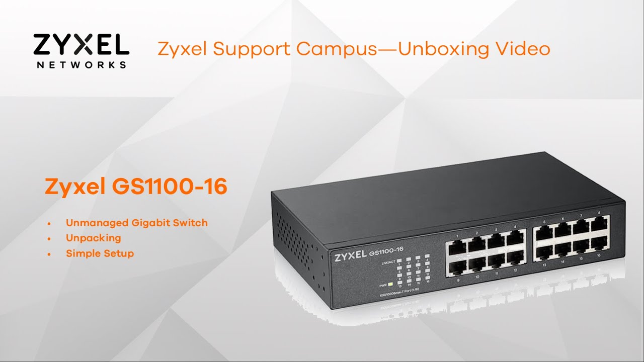 Zyxel GS1100-16 GbE Unmanaged Switch - Small But Big Power! - YouTube