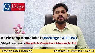 #Testing #Tools Training & #Placement  Institute Review by  Kamalakar @qedgetech   Hyderabad