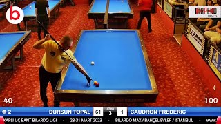 FREDERİC CAUDRON vs DURSUN TOPAL | 22.BİLARDOMAX ''BALABAN'' HANDICAPED 3 Cushion Billiards LEAGUE