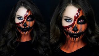 Pumpkin Face Halloween Makeup Tutorial!