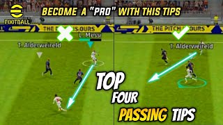 Top 4 Passing Tips 🚀 In efootball 2023 Mobile