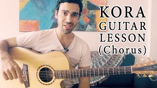 How to play Percussive Guitar in 'Kora' (Chorus) on Acoustic Guitar