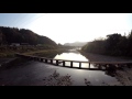 空撮 大分県～豊後大野市犬飼町、大野川をドローン空撮。