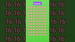 ( find 61 ) _ 99% fail _ #quiz #puzzle #facts #iqtest #short #viral #shorts