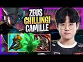 ZEUS CHILLING WITH CAMILLE! - T1 Zeus Plays Camille TOP vs Renekton! | Season 2023