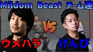 【Mildom Beastチーム練習】ウメハラ（ガイル）vs　けんぴ（ケン）