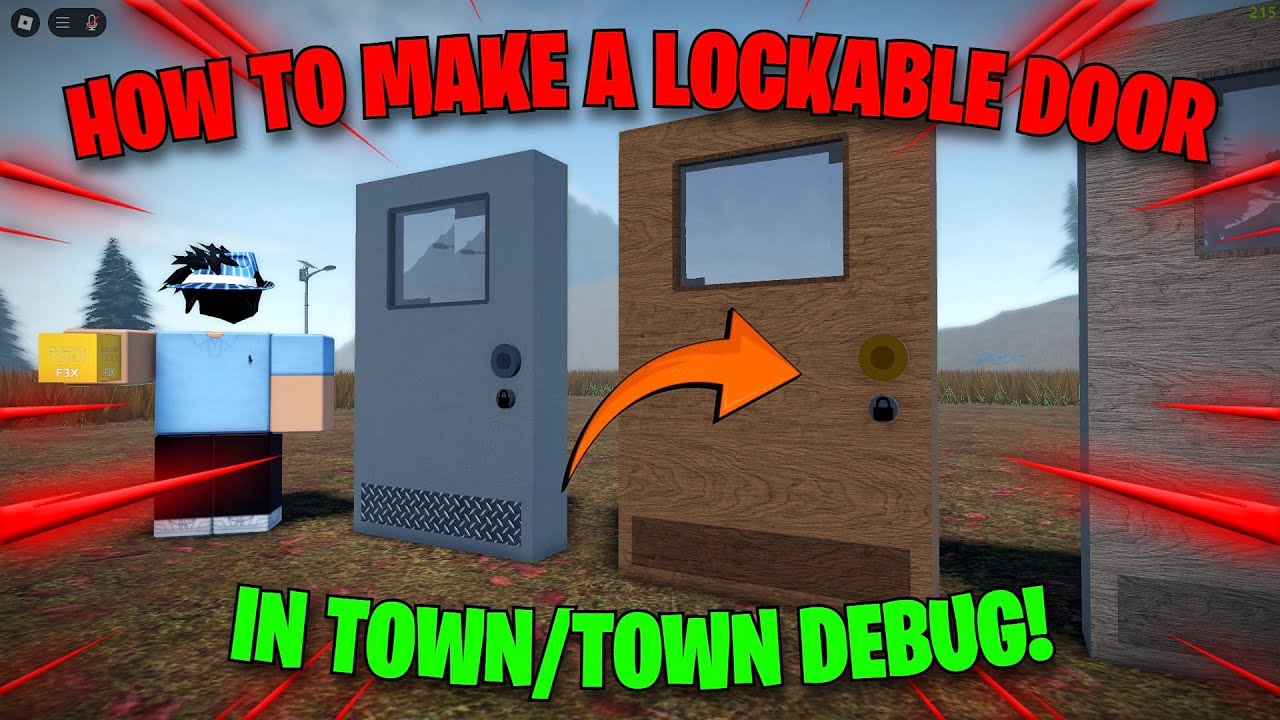 How To Make A Lockable Door In Roblox Town F3x Tutorial Roblox