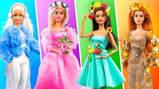 Winter Girl, Spring Girl, Summer Girl and Autumn Girl / 16 Barbie Hacks and Crafts