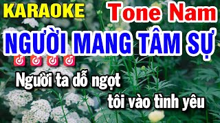 Người Mang Tâm Sự Karaoke Tone Nam (Am) Nhạc Sống | Huỳnh Lê