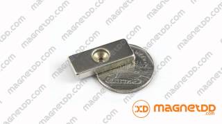 แม่เหล็กแรงสูง Neodymium ขนาด 25mm x 10mm x 4mm รู 3mm