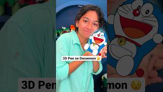3D pen se banaya Doraemon 🤩 #craft #handmade #kids #doreamon #shorts
