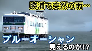 【迫る台風・天気下り坂】臨時快速 ブルーオーシャン外房号に乗車【快晴の海を拝めるか!?】