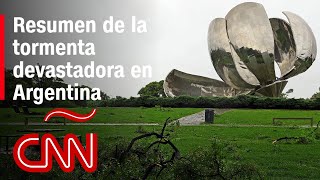 Resumen de la destrucción por la tormenta con ráfagas de viento de más de 100 km/h en Argentina
