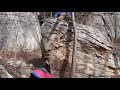 Bowling Ball Boulder V1 (V1) - Tennessee Bouldering: Stone Fort (Little Rock City)