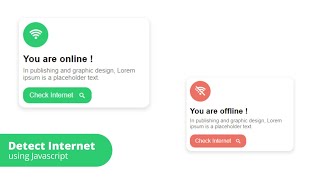 Detect Internet connection automatically & manually using Javascript | #devideas
