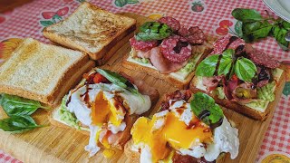 ავოკადოს ტოსტი / sandwiches with avocado