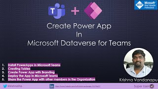 Create Power Apps in Microsoft Dataverse for Teams