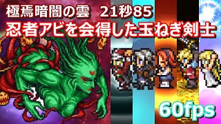 【FFRK】極焉暗闇の雲(FF3)　クリスタルダンジョン　30秒切り　攻撃の確率発動なし　60fps　Onion Knight,Luneth,Refia,Ingus,Aria