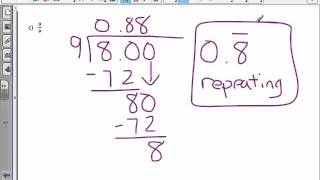 6th Grade 5-4: Terminating and Repeating Decimals