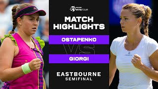Jelena Ostapenko vs. Camila Giorgi | 2022 Eastbourne Semifinal | WTA Match Highlights