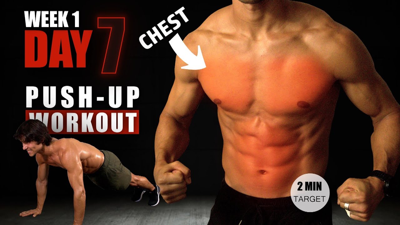 Full CHEST Workout At Home | Week 1 Day 7 | 2 Minute Target - YouTube