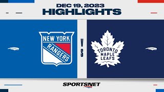 NHL Highlights | Rangers vs. Maple Leafs - December 19, 2023