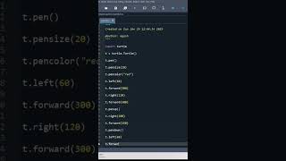 Python Turtle Prints Letter A in Seconds! #shorts #python