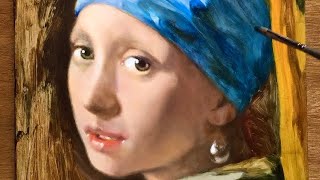 Girl with a Pearl Earring/Vermeer/One part of masterpiece/oil painting