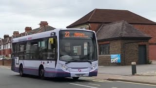 *Spluttering* 44917 First Solent ADL E200 Dart On Route 22 To Farlington Sainsbury’s