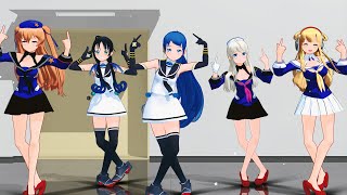 【MMD艦これ】百角式かわいい5人娘で「新人類」【ヘイウッド・フレッチャー・ジョンストン・五月雨・涼風】※おパンツ注意です…