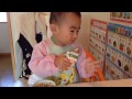 【1歳の悠】グリコ幼児用野菜ジュースをごくごく